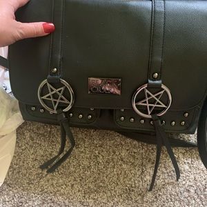 Black Craft Cult pentagram messenger bag
